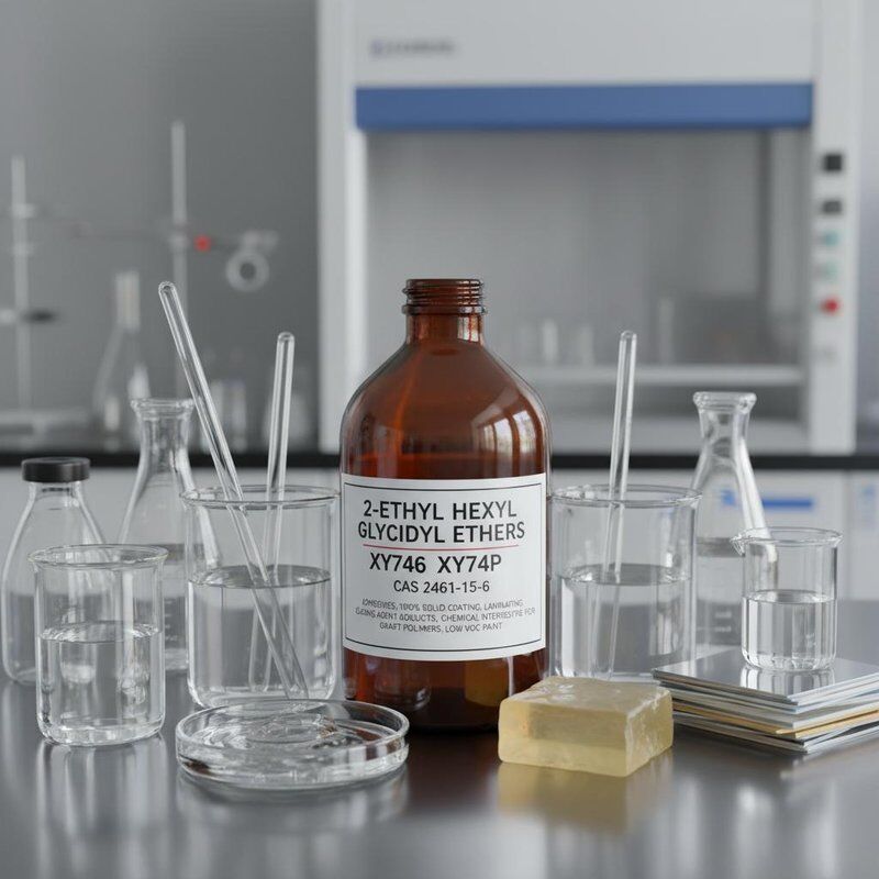 2-ETHYL HEXYL GLYCIDYL ETHERS XY746 XY746P CAS 2461-15-6, ADHESIVES,  100% SOLID COATING, LAMINATING, TOOLING, CURING AGENT ADDUCTS, CHEMICAL INTERMEDIATE FOR GRAFT POLYMERS, LOW VOC PAINT